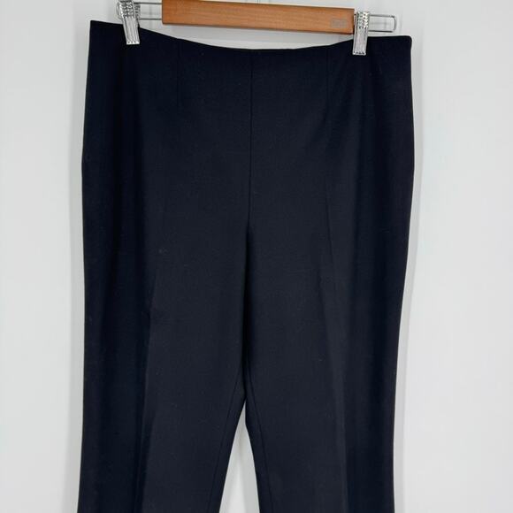 Ralph Lauren Black Wool Pants Size 10 Side Zip Trousers - Picture 3 of 8
